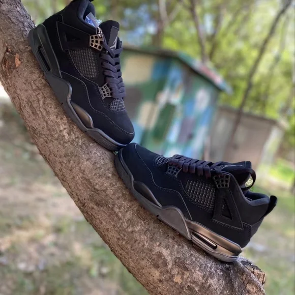 Jordan Air Jordan 4 Black Cat High Top retro basketball shoes GS Black 2020